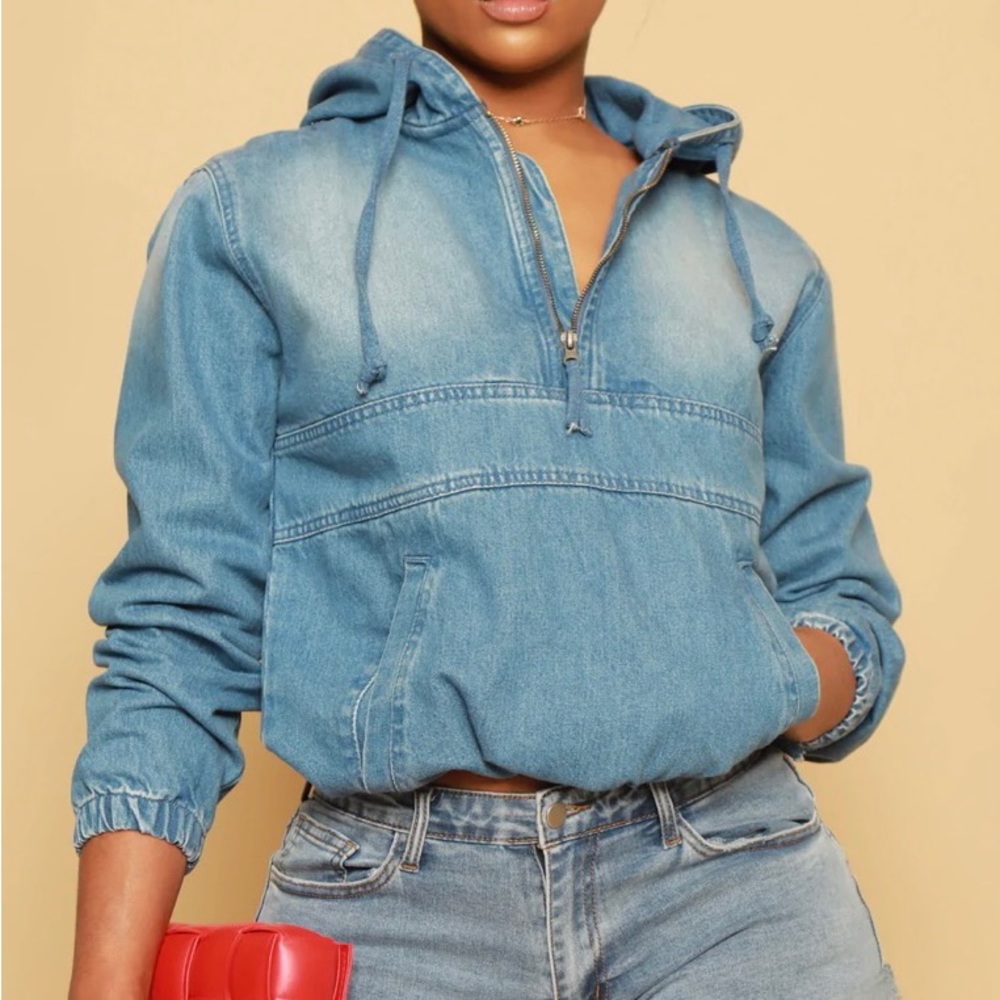 Hoodie denim jacket